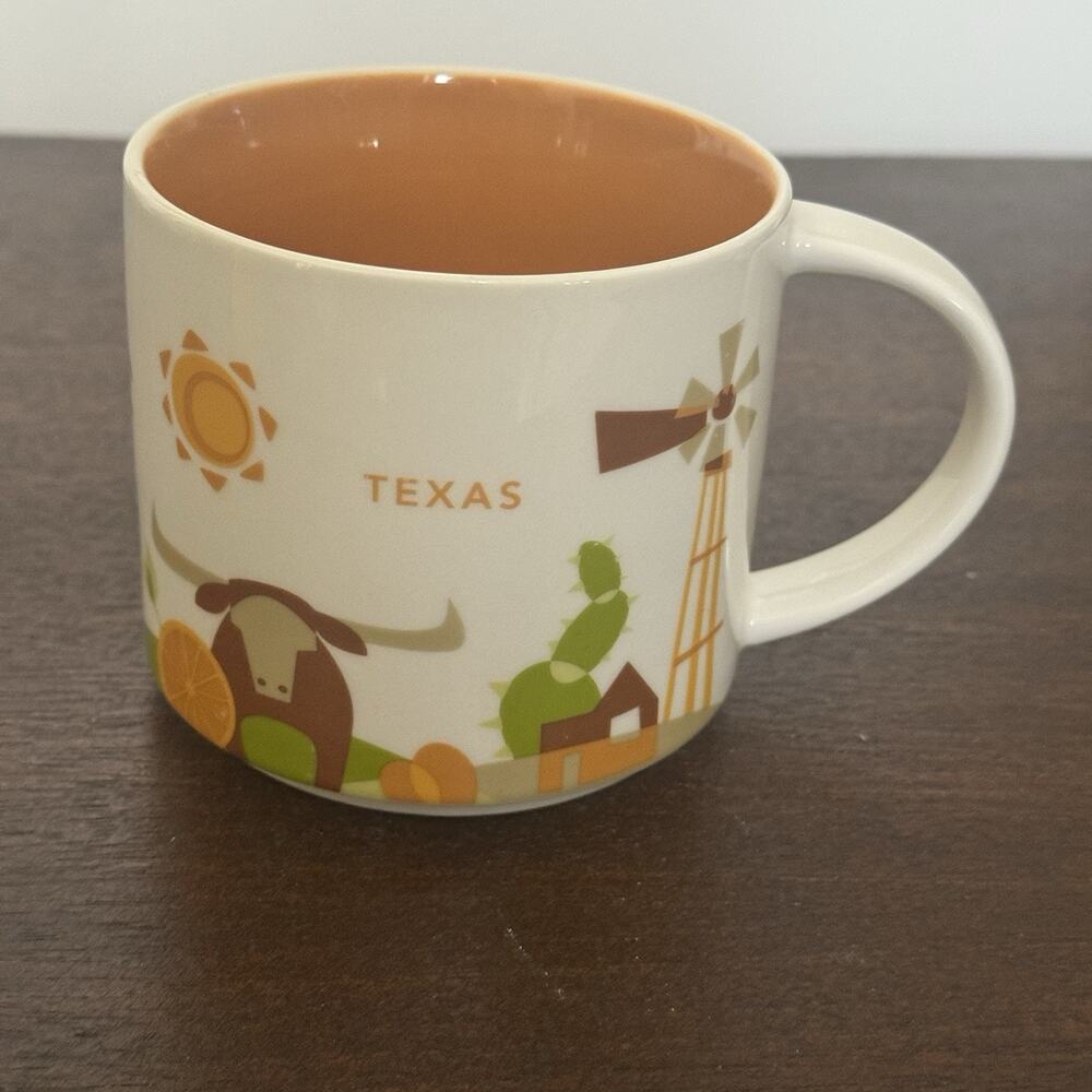 Starbucks Texas Coffee Mug Cup 14 0z You Are Here Collection YAH 2015 Longhorn
